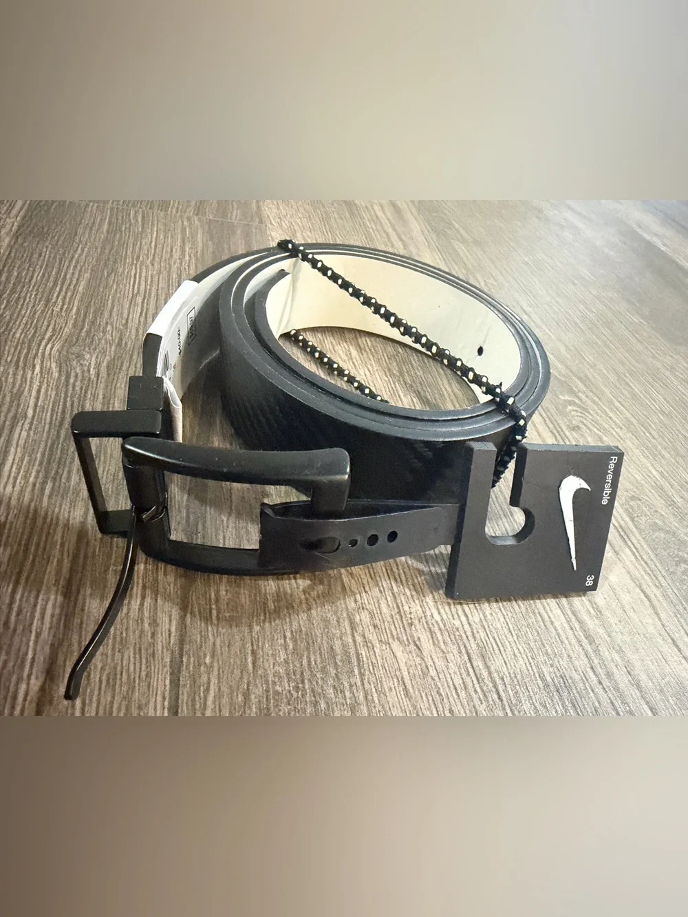 Nike Reversible Carbon Fiber/White Belt